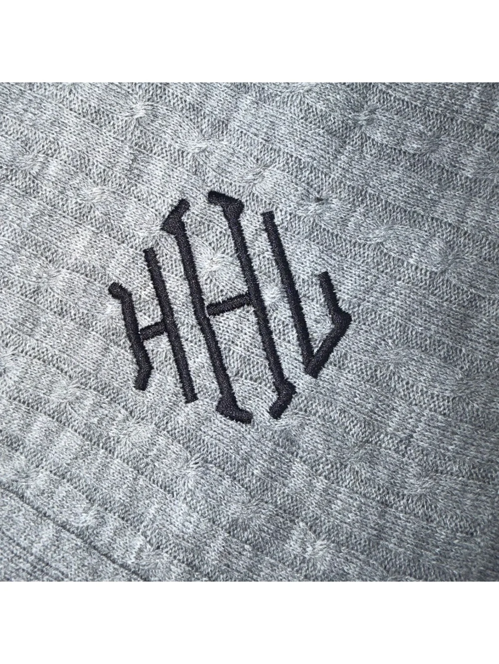 NWT Marleylilly Kids Heather Gray Cable Knit Monogram Poncho Youth HHL